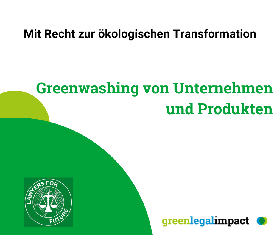 Vortrag: Greenwashing von Unternehmen und Produkten